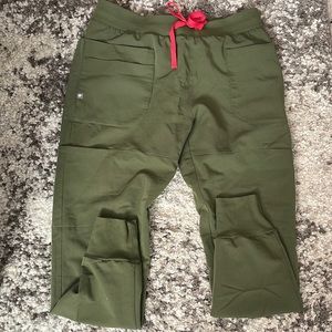 Olive green Figs Jogger Scrub Pants